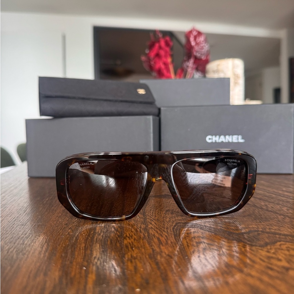 Chanel Brown Tortoise Sunglasses